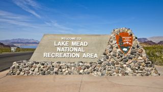 Sign for Lake Mead National Recreation Area