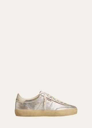 Soul Star Metallic Leather Low-Top Sneakers