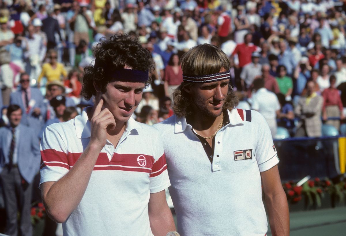 John McEnroe and Björn Borg in 1980