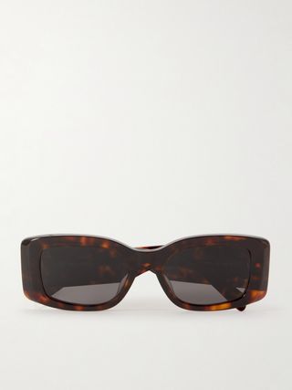 Triomphe Oversized Square-Frame Tortoiseshell Acetate Sunglasses