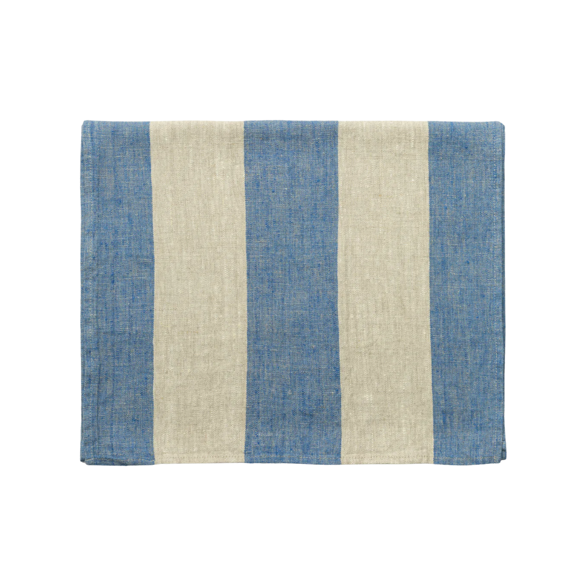 a striped tablecloth