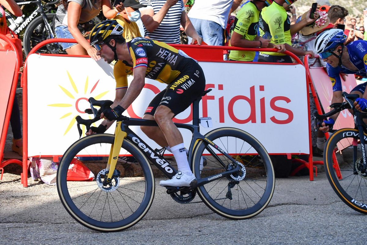 Vuelta Espana 2021 76th Edition 6th stage Requena Alto de la Montana de Cullera 1583 km 19082021 Primoz Roglic SLO Jumbo Visma Andrea Bagioli ITA Deceuninck QuickStep photo Miwa IijimaBettiniPhoto2021