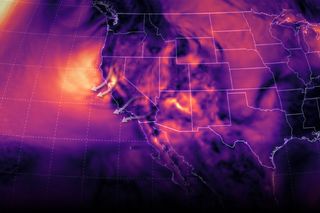 This NASA image shows a visualization of how the "Diablo winds" are driving California's devastating wildfires. NASA is tracking the winds from space.