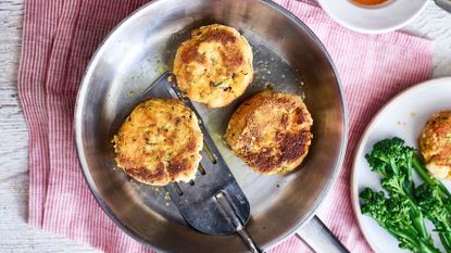 Sweet potato and courgette fish cakes 