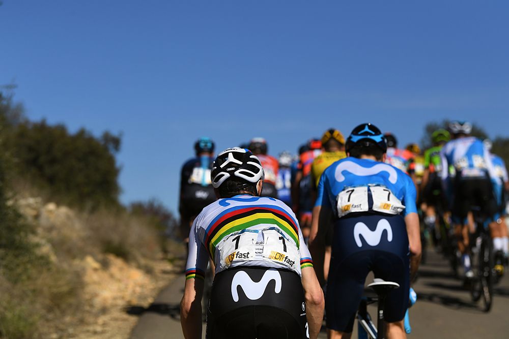 Alejandro Valverde (Movistar) during stage 3 at Volta a la Communitat Valenciana