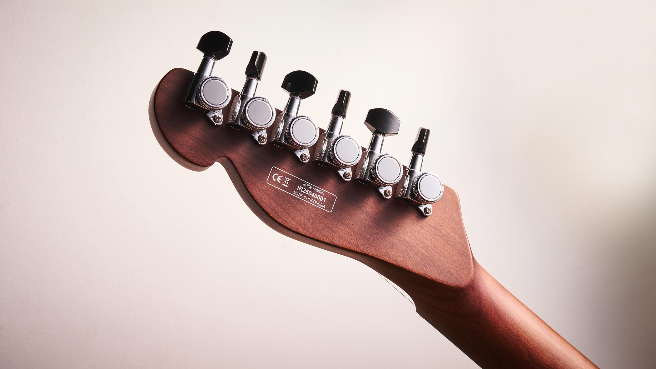 PJD Origin Series Carey Pro: the boutique singlecut is finished in Sea Blue with a black pickguard.