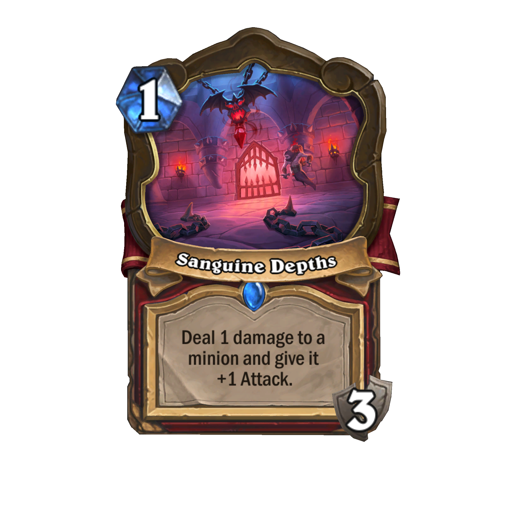 One of the new location cards: Sanguine Depths