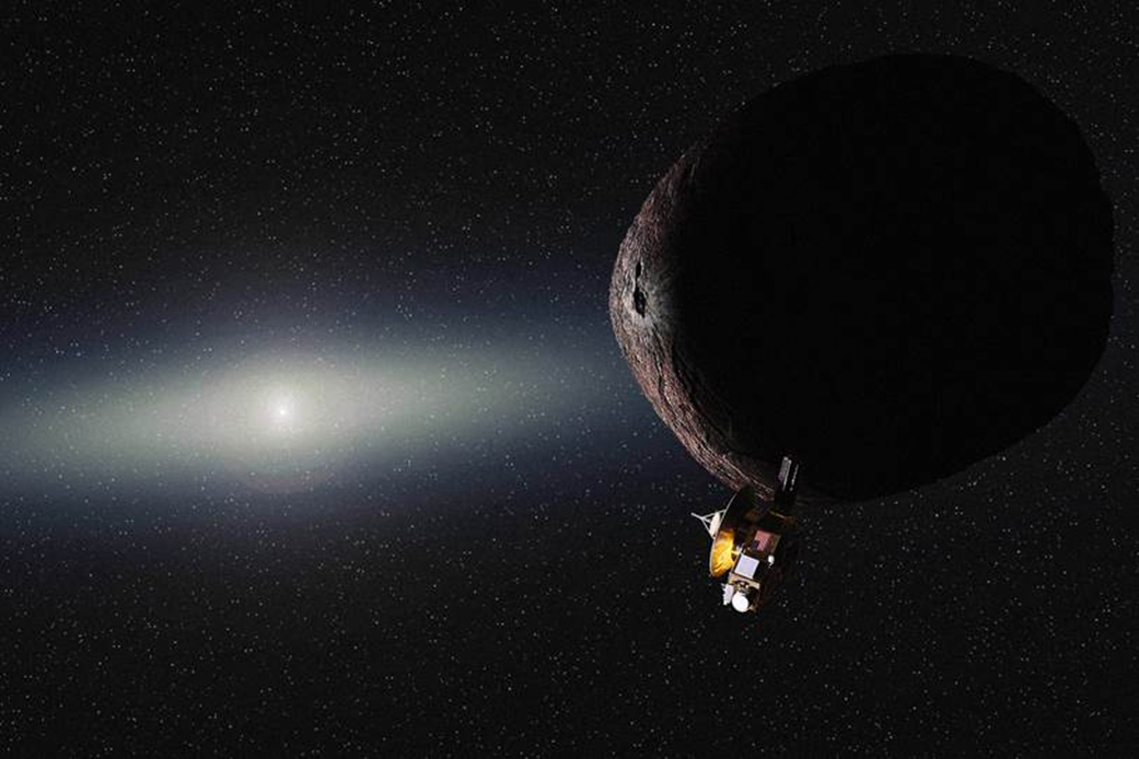 Artist&#039;s impression of NASA&#039;s New Horizons spacecraft encountering a Pluto-like object in the distant Kuiper Belt. NASA announced on Aug. 28, 2015, that it had selected 2014 MU69 as its first choice for the probe&#039;s secondary mission.