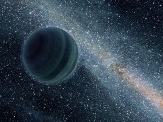 An artist's impression of a gaseous exoplanet