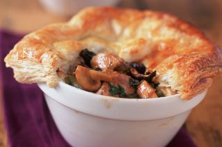 Weight Watcher's chicken and mushroom pie