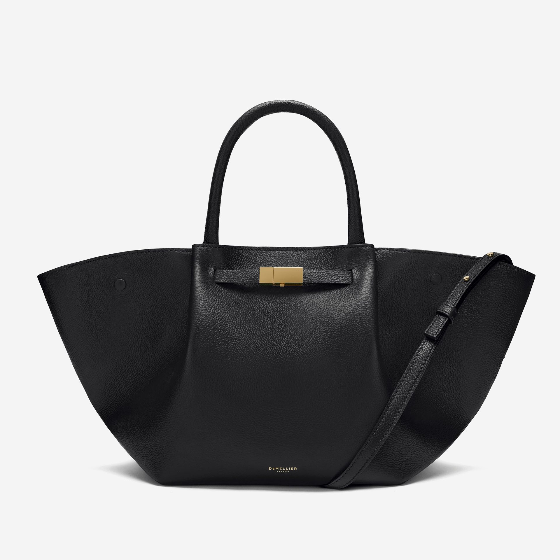 The Midi New York | Black Small Grain | Demellier