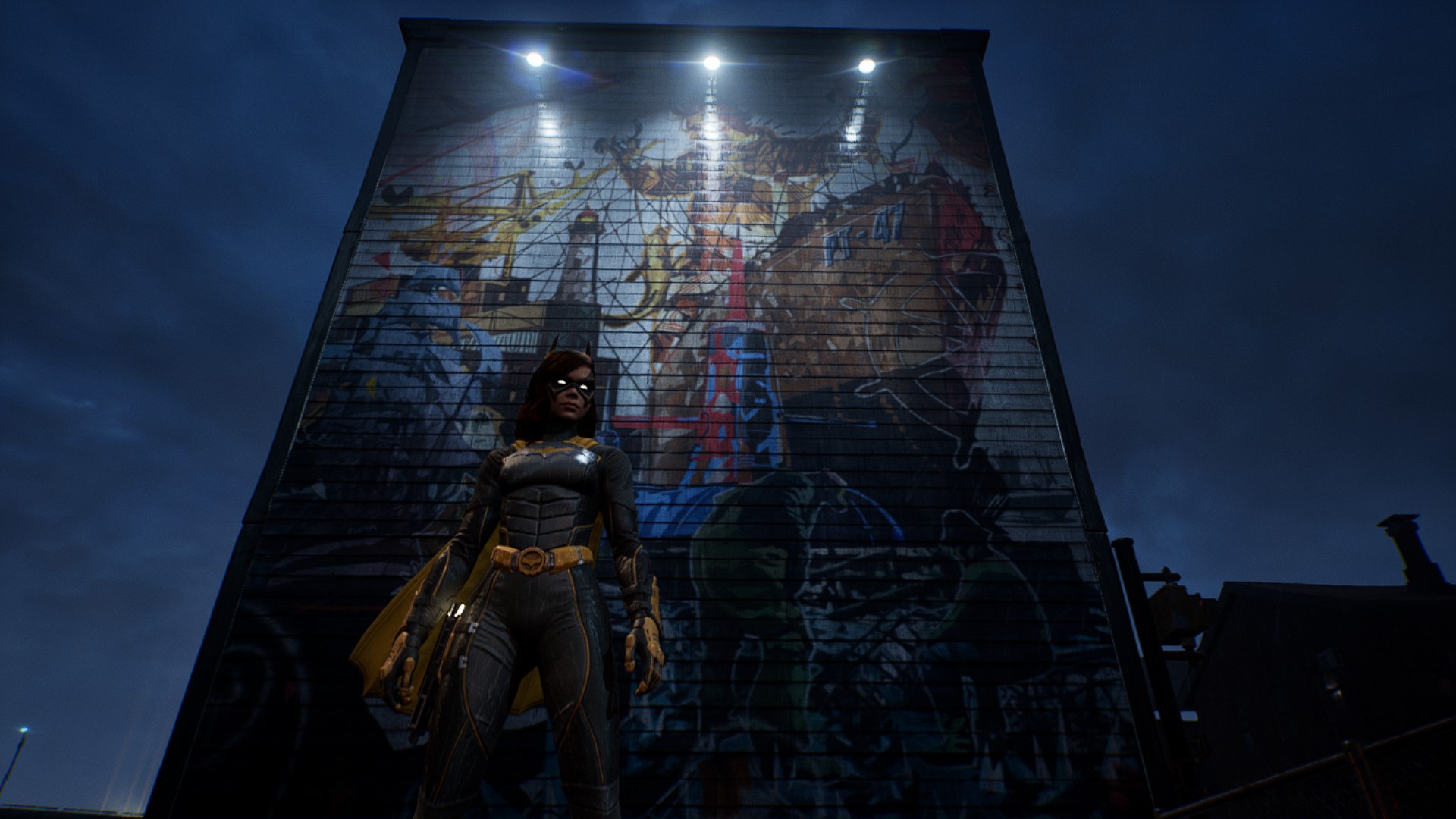 Gotham Knights graffiti - Gotham Piers mural