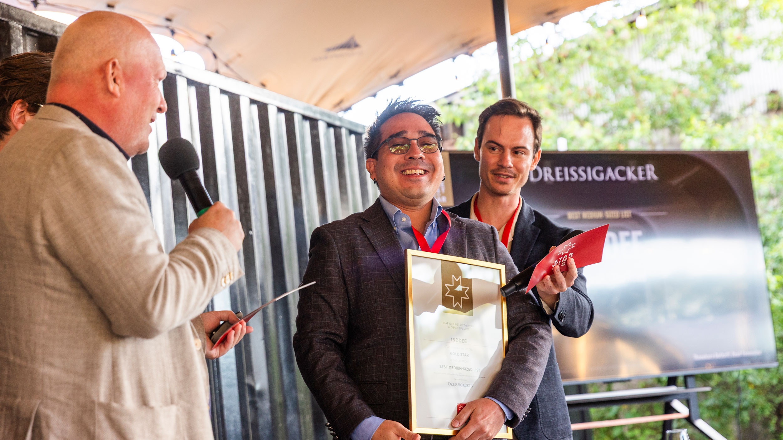 Thanakorn &amp;lsquo;Jay&amp;rsquo; Bottorff of Inddee restaurant in Bangkok, Thailand, receiving his 2026 Star Wine List award