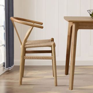 Best contemporary dining chair light beech wood at a wooden table too 