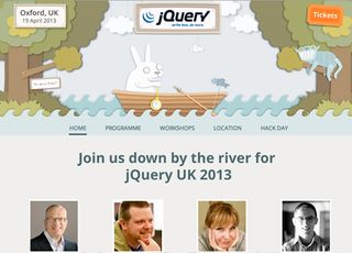 The website for the jQuery UK conference has a beautiful child-like quality