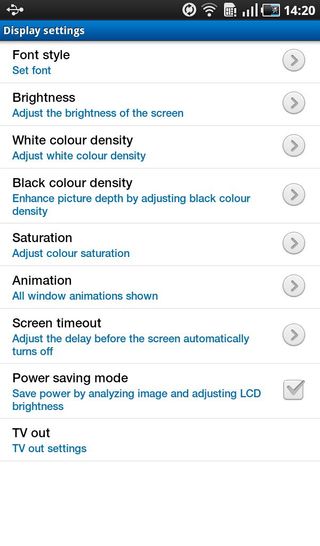 display settings