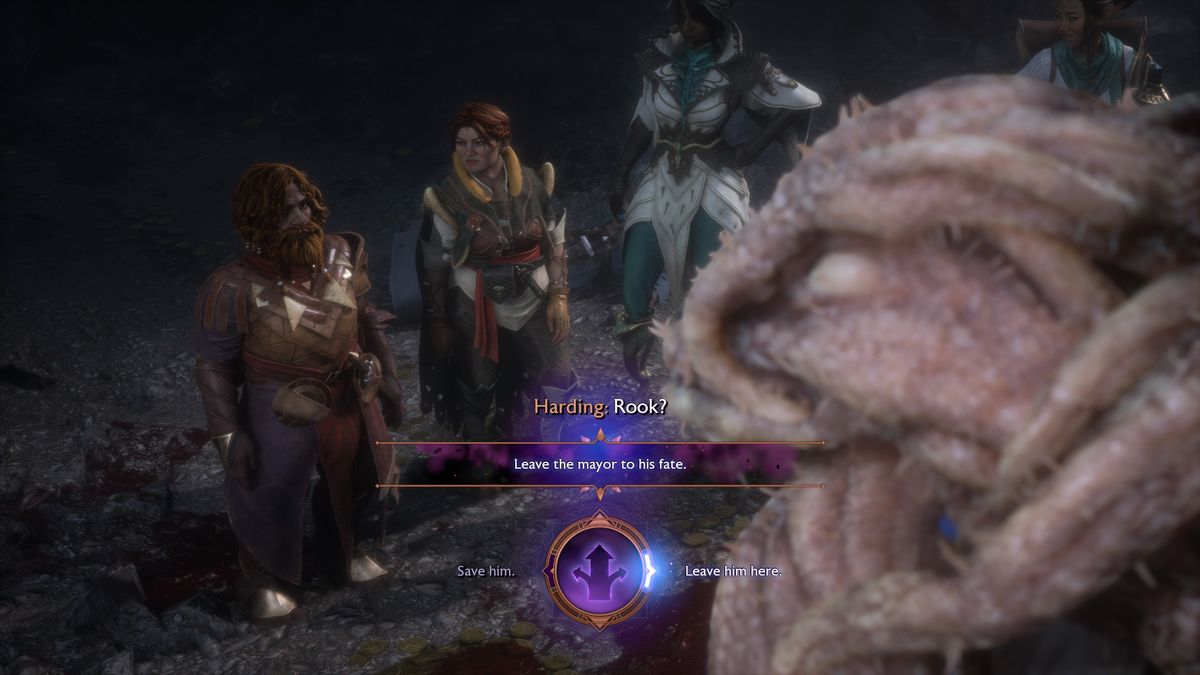 Dragon Age: The Veilguard mayor choice - Leave him here