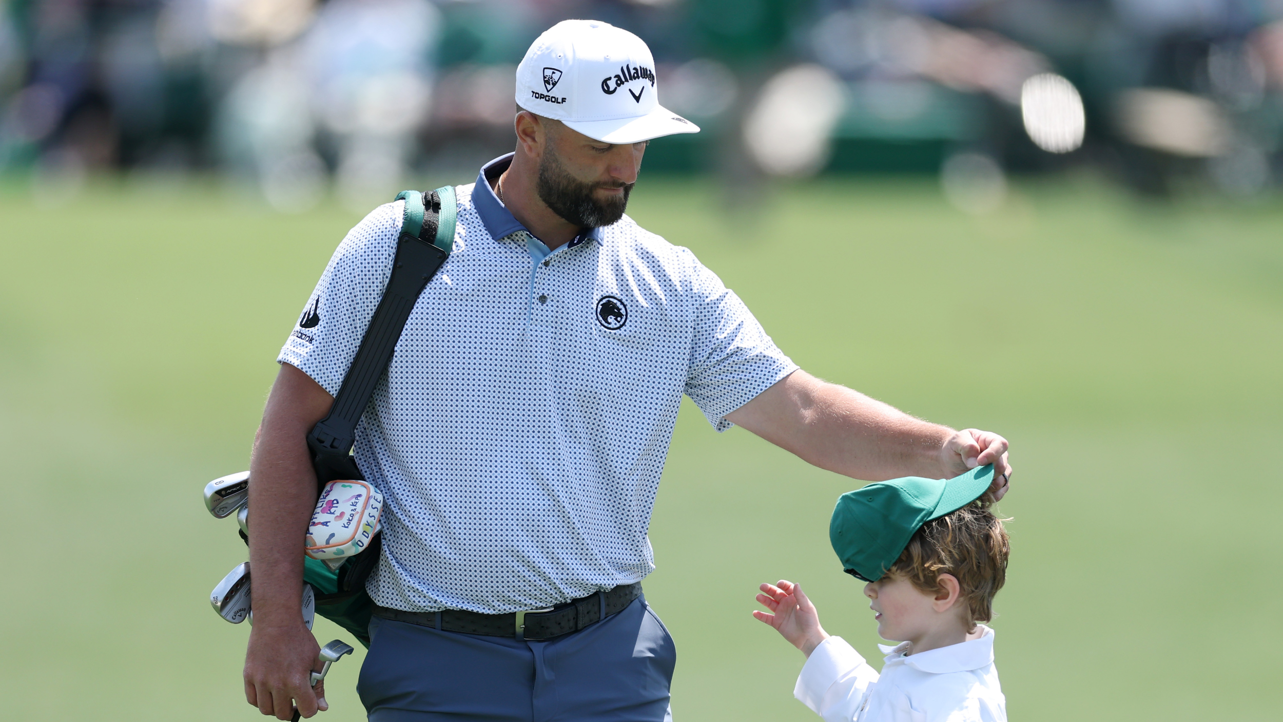 Jon Rahm at the Par 3 Contest