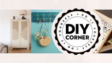 A trio of DIY bedroom decor ideas with DIY corner roundel icon