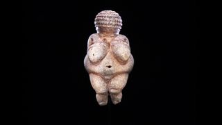 This photo taken on February 28, 2018 shows the prehistoric 'Venus of Willendorf' figurine pictured at the Natural History Museum in Vienna, Austria. - The 'Venus of Willendorf' figurine, considered a masterpiece of the paleolithic era, has been censored by Facebook, drawing an indignant response Wednesday from the Natural History Museum in Vienna, where it is on display.