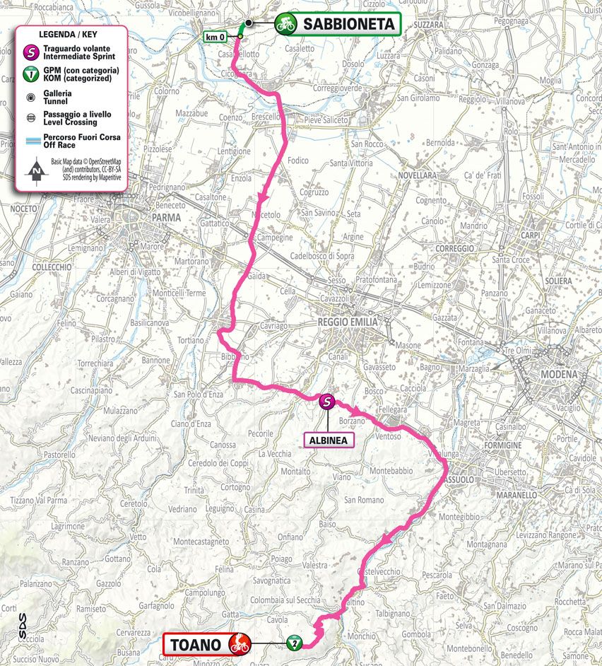 Maps of the 2024 Giro d'Italia Women