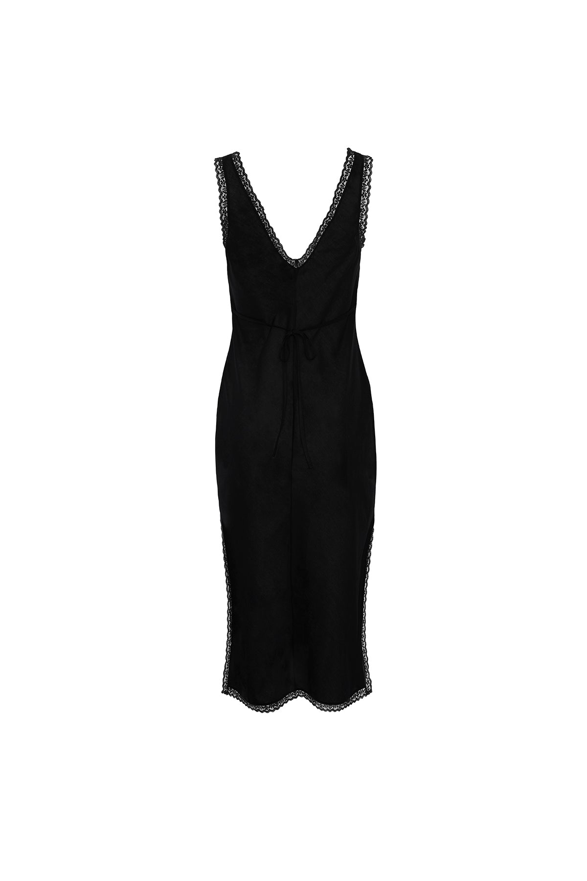 The Iris Slip: Black Cotton Voile