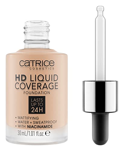 Catrice Hd Liquid Coverage Foundation, 24hr Wear (030 | Sand Beige)