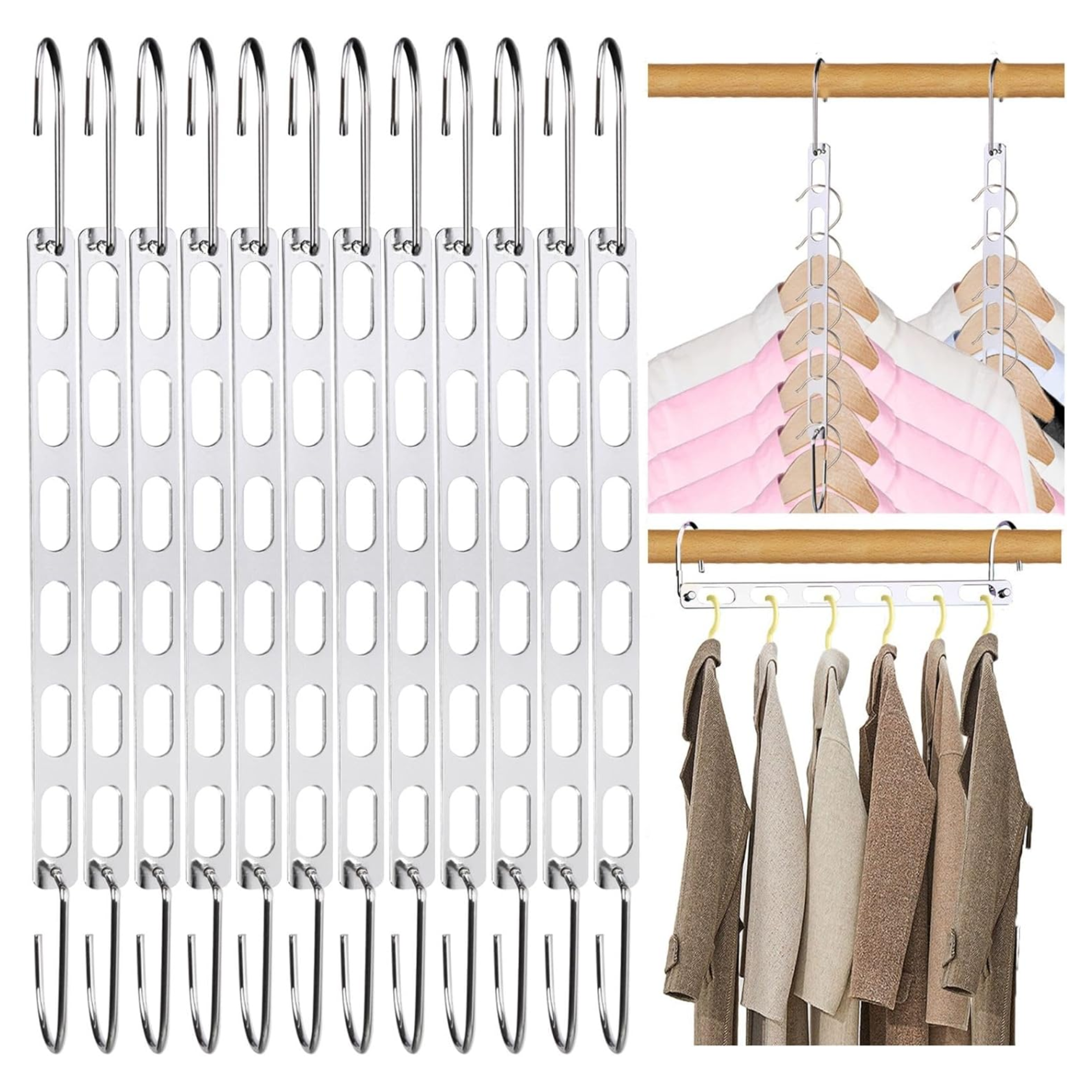 a set of collapsible hangers 