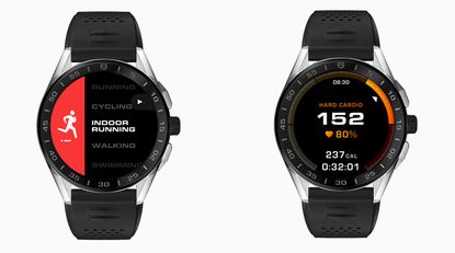 Two Tag sports watches side by side against a white background.