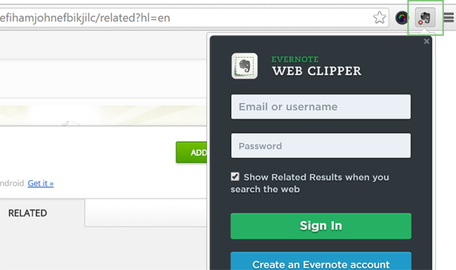 evernote web clipper cannot save clip