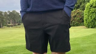 Man wearing Lululemon ABC Shorts on the golf course