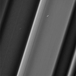 Bright bands called "plateaus" in Saturn's C ring seem to have a streaky texture that's different from those of the surrounding regions.