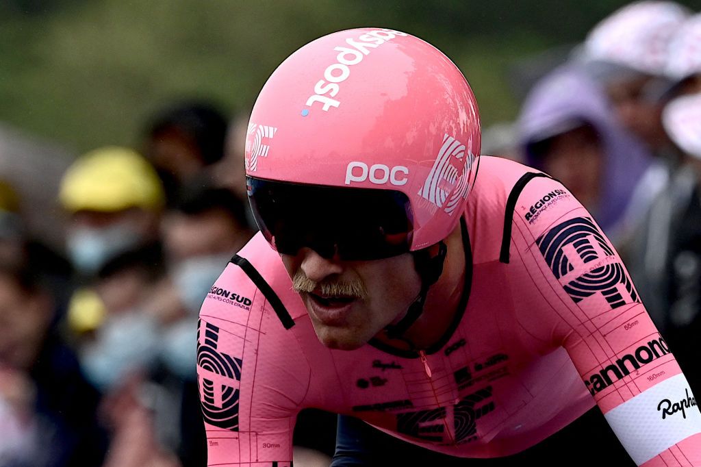 Team Education Firsts Magnus Nielsen of Denmark rides during the 5th stage of the 108th edition of the Tour de France cycling race a 27 km time trial between Change and Laval on June 30 2021 Photo by Philippe LOPEZ AFP Photo by PHILIPPE LOPEZAFP via Getty Images
