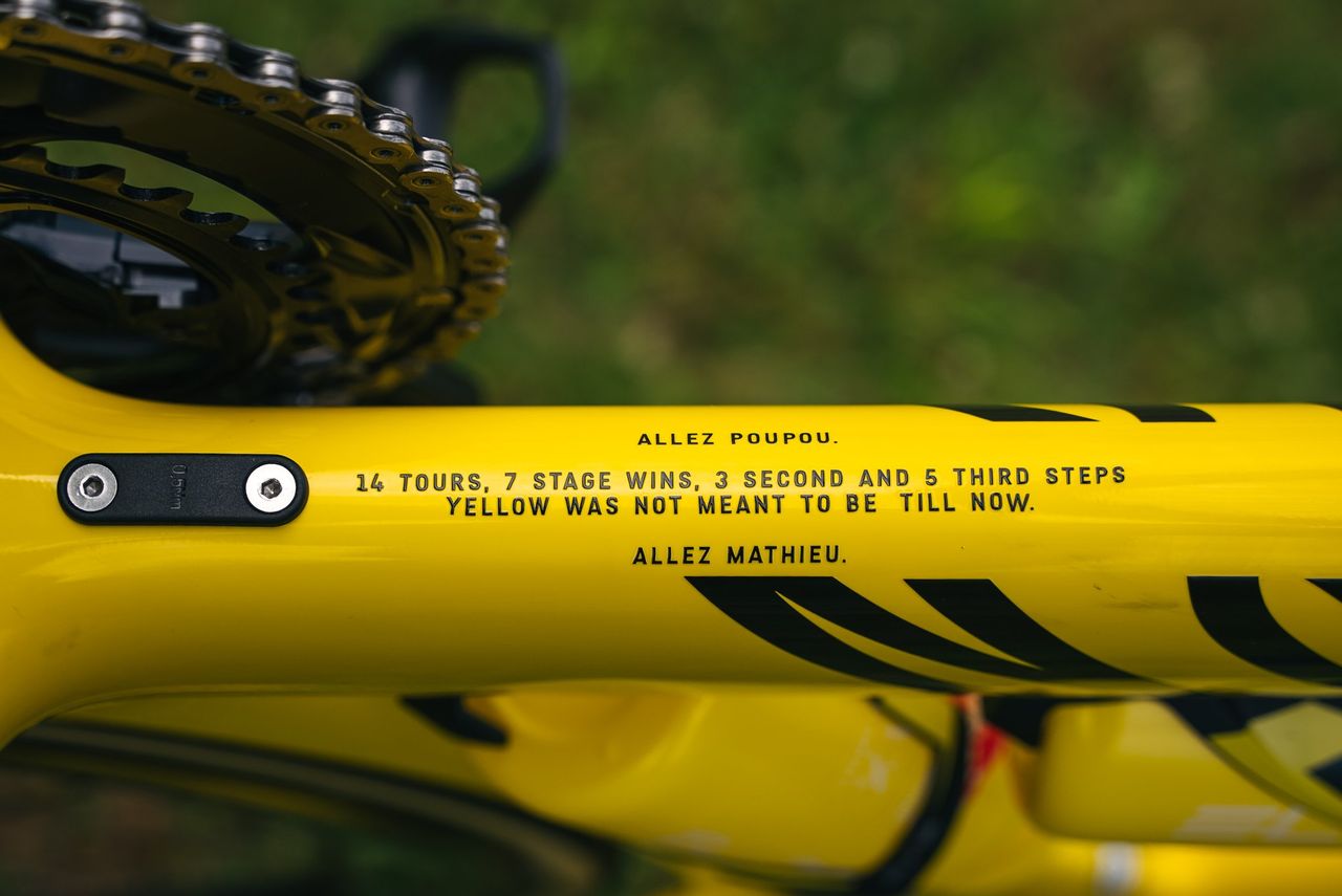 Mathieu van der Poel's yellow Canyon Aeroad