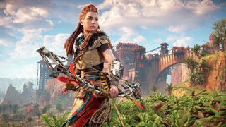 Image of Aloy holding a bow in Horizon Zero Dawn Remastered