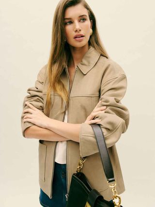 Veda Bennett Oversized Leather Bomber