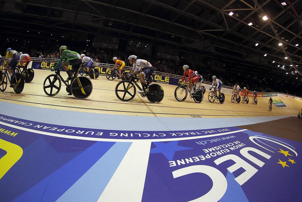 Riders compete at the European track championships