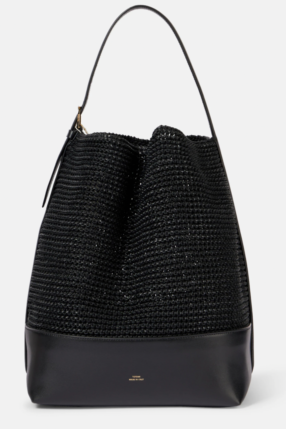 Toteme Belted Woven Leather Tote Bag
