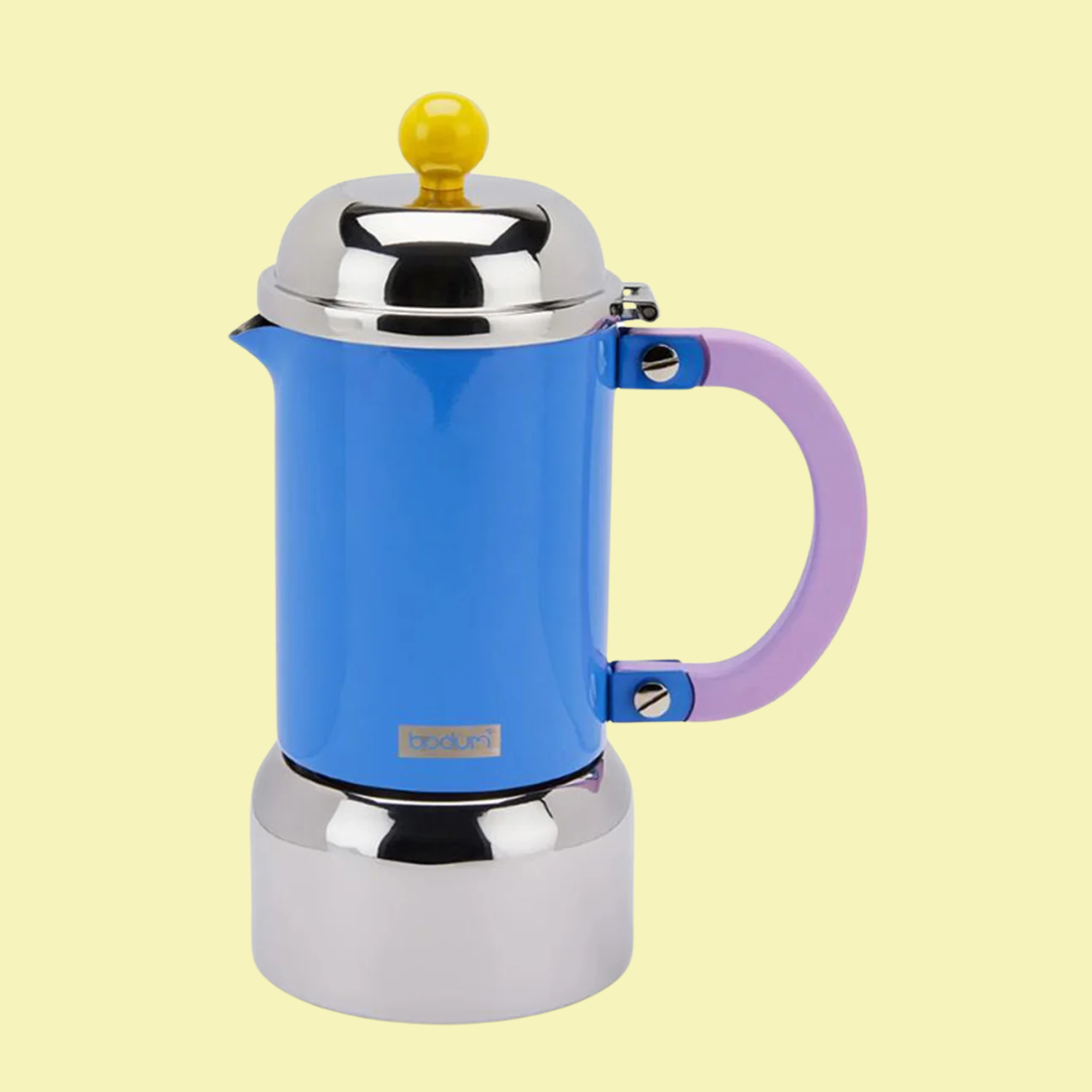 A colorful espresso maker