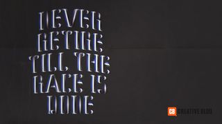 Typography wallpapers: Never retire till the race is won