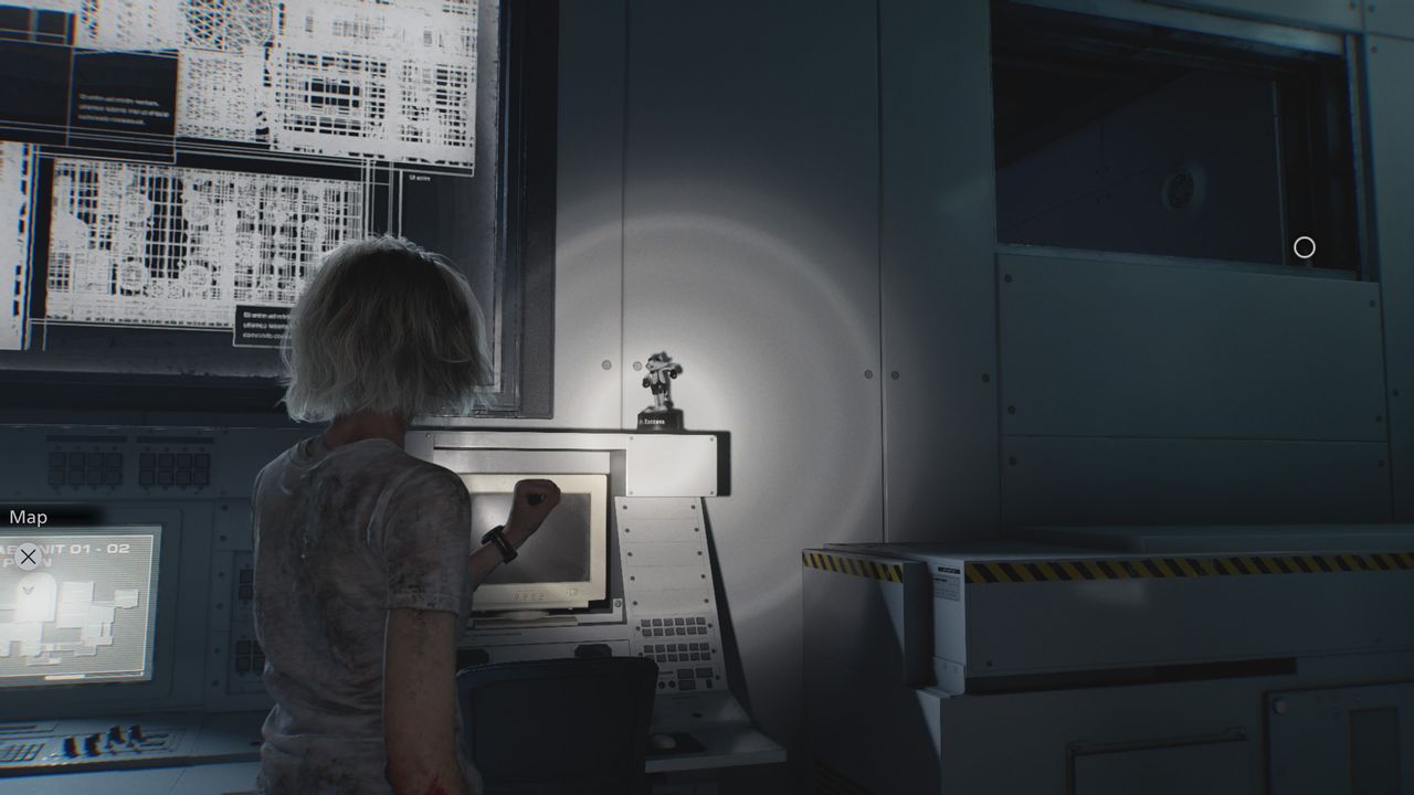 Resident Evil Requiem Mr. Raccoon on a console