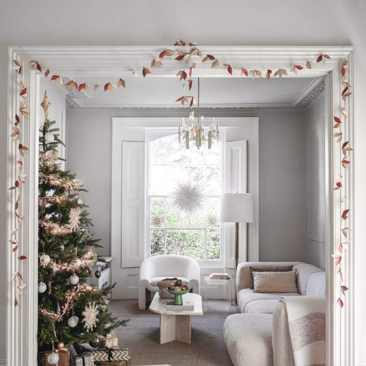 How to arrange living room furniture at Christmas