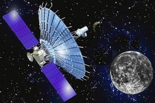 Artist's impression of the Russian Spektr-R satellite.