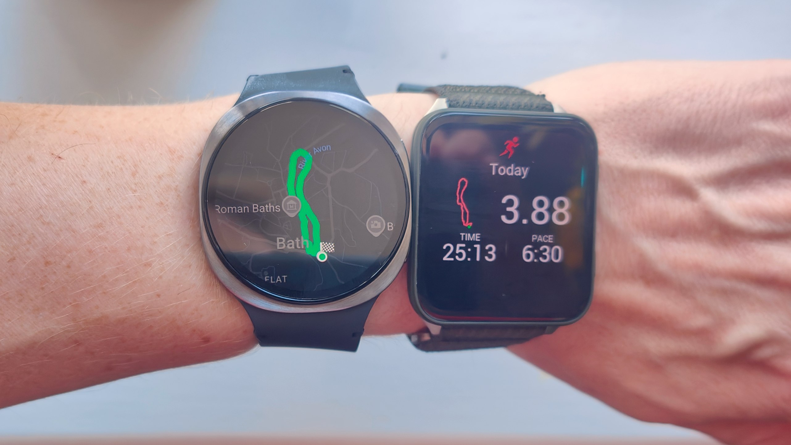 Samsung Galaxy Watch8 &amp; Garmin Venu X1 worn on same wrist