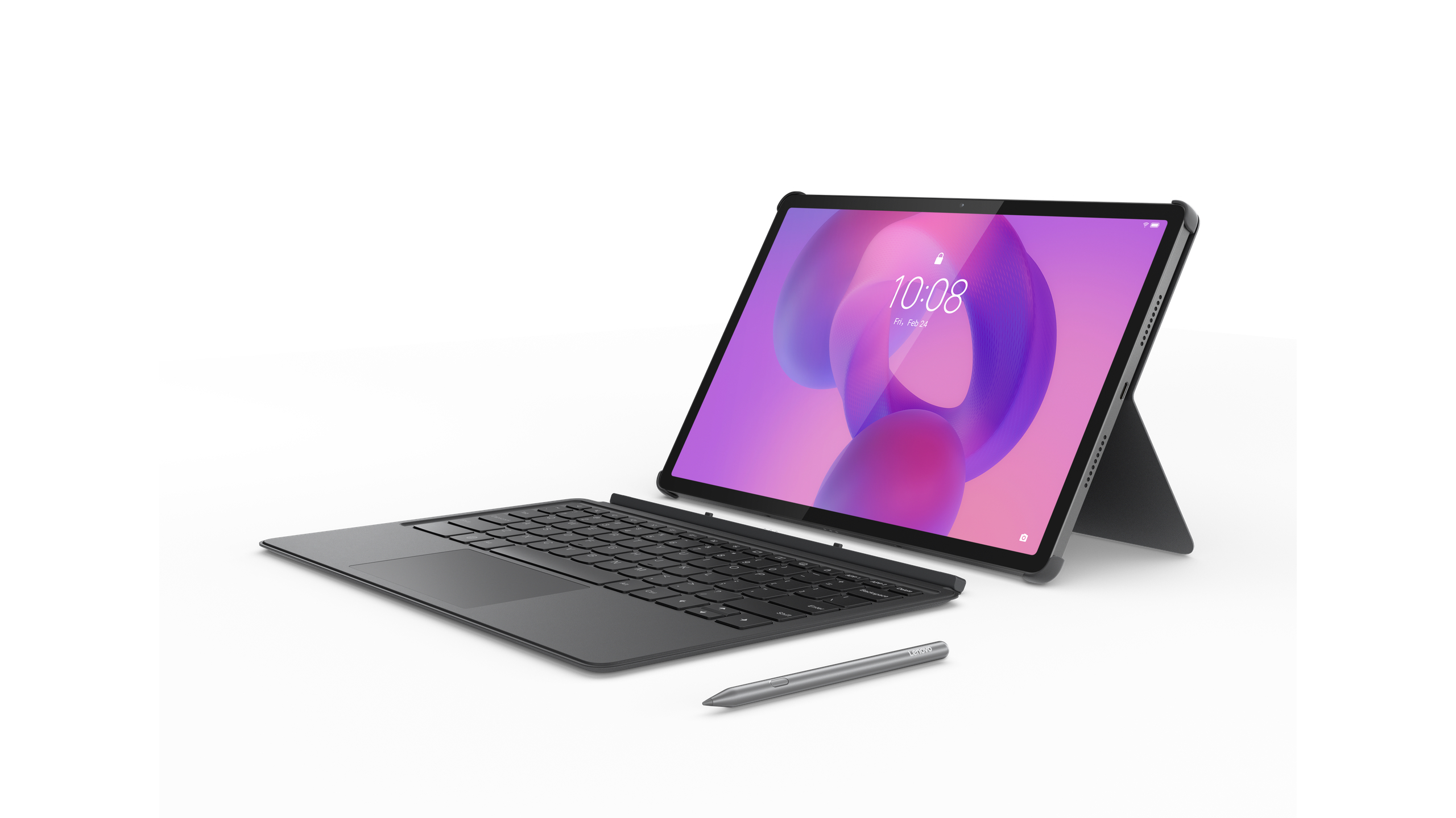 Lenovo Idea Tab Pro render with keyboard and stylus