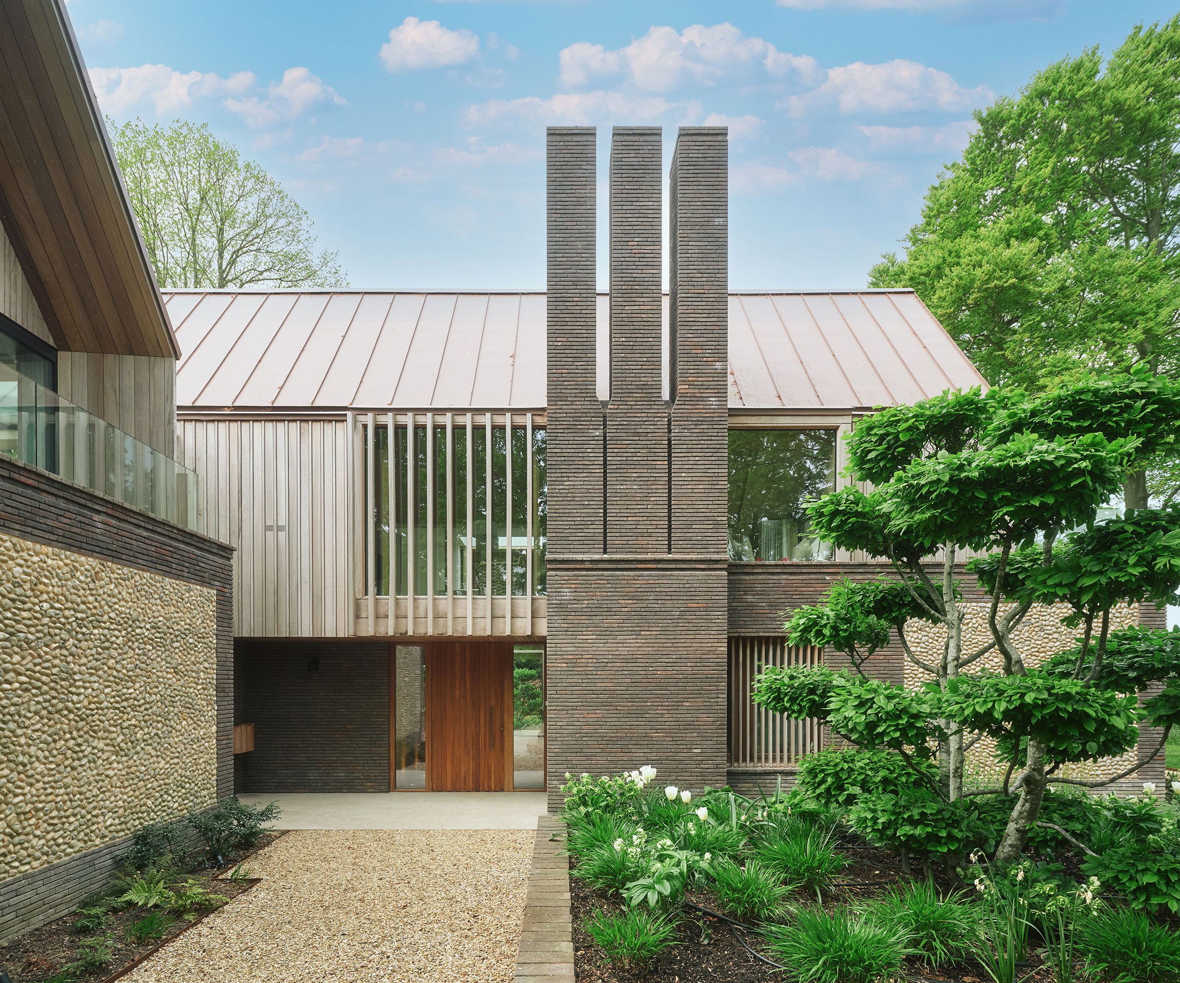 contemporary house with modern driveway ideas