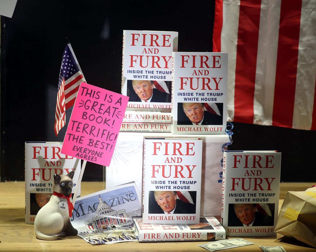 Copies of Michael Wolff&amp;#039;s Fire and Fury.