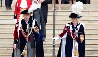 Prince Charles and Camilla at the Order of the Garter ceremony