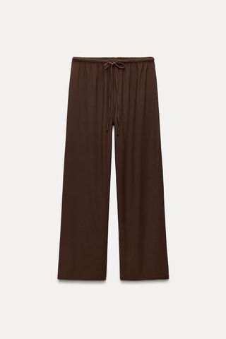 Straight Fit Flowing Trousers