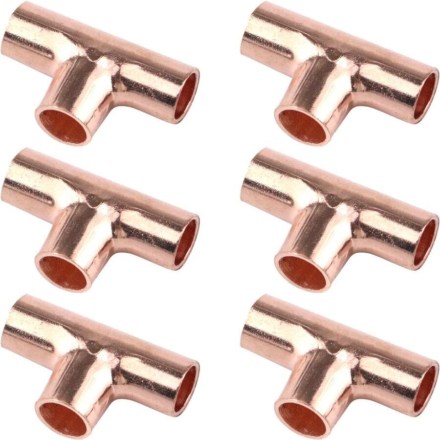 Set of copper tees